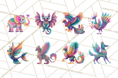 Vibrant Alebrije Dreamers Clipart, Fantasy Creatures Png Product Image 4
