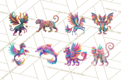 Vibrant Alebrije Dreamers Clipart, Fantasy Creatures Png Product Image 5