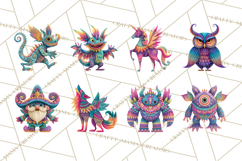 Vibrant Alebrije Dreamers Clipart, Fantasy Creatures Png Product Image 6