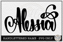 Alessia- Handlettered Name SVG Cut file Product Image 1