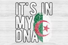 It's in my DNA Algeria Flag Fingerprint PNG Sublimation Product Image 1