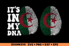 It's in my DNA Algeria Flag Fingerprint Sublimation PNG, SVG Product Image 1