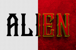 Alien 3D editable text effect Product Image 2