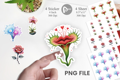 Alien Botany Cosmic Love Sticker Product Image 1