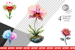 Alien Botany Cosmic Love Clipart Product Image 1