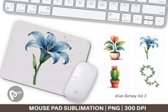 Alien Botany Cosmic Love Mouse Pad Product Image 1