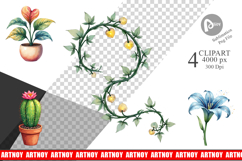 Alien Botany Cosmic Love Clipart Product Image 1