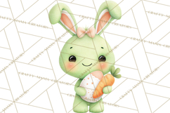 Alien Easter Clipart, Cute Green Alien Easter Eggs, Cartoon Product Image 2
