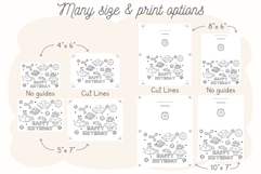 Space Happy Birthday Card | Kids Coloring Card &amp; Placemat Product Image 8