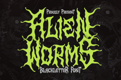 Alien Worms | Blackletter Font Product Image 1