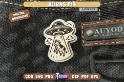 Aliens Pin Laser Cut | UFO | Pin Brooch | Clothing Accessory Product Image 1