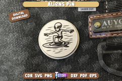 Aliens Pin Laser Cut | UFO | Pin Brooch | Clothing Accessory Product Image 1