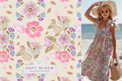 Pastel Wildflower Seamless Repeat Pattern Design Product Image 1