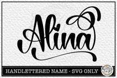 Alina - Handlettered Name SVG Cut file Product Image 1