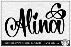 Alina- Handlettered Name SVG Cut file Product Image 1