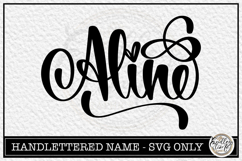 Aline - Handlettered Name SVG Cut file Product Image 1