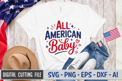 All American Baby | 4th of July SVG | Happy 4th of July SVG Product Image 2