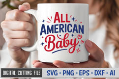 All American Baby | 4th of July SVG | Happy 4th of July SVG Product Image 3