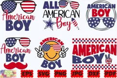 All American Boy SVG | American Boy SVG | Boy SVG | USA SVG Product Image 1