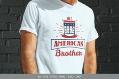 All American Brother Hand Lettering SVG Product Image 1