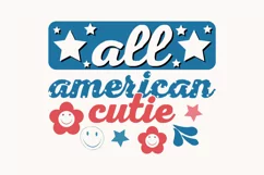 4th of July American Retro SVG Design, Holiday T-shirt Product Image 1