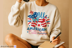 Balloon Dog 4th of July Hand-drawn SVG PNG T-shirt Product Image 3