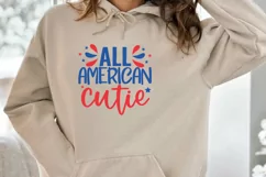 All American cutie SVG , USA Celebration SVG , USA SVG Product Image 2