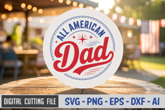 All American Dad SVG File | 4th of July SVG Product Image 1