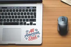 All American Dad Sticker SVG File | 4th of July Sticker SVG Product Image 2