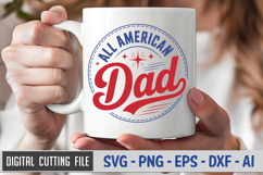 All American Dad SVG File | 4th of July SVG Product Image 3