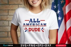 All American Dude SVG, 4th Of July SVG Design Product Image 1
