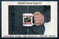 All American Fisherman Sublimation PNG, Multipurpose Design Product Image 4