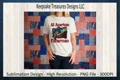 All American Fisherman Sublimation PNG, Multipurpose Design Product Image 3