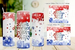 All American Girl 20oz July 4th Tumbler Design Product Image 3