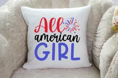 All American girl SVG Design,Freedom SVG,Liberty SVG Product Image 3