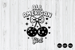 All American Girl SVG, Patriotic SVG, Coquette 4th Of July Product Image 1