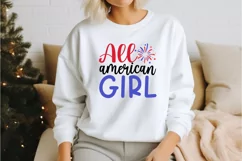 All American girl SVG Design,Freedom SVG,Liberty SVG Product Image 2