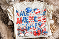 All American Girl PNG, Girly Patriotic PNG, 4th Of July PNG Product Image 2