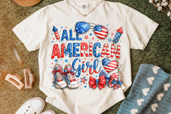 All American Girl PNG, Girly Patriotic PNG, 4th Of July PNG Product Image 5