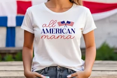 All American Mama SVG, Independence Day SVG, USA SVG Product Image 2