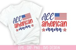 All american mama SVG - 4th of July SVG Design Product Image 1