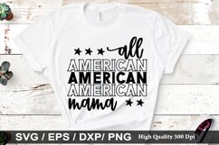All American Mama SVG - 4th Of July Design Product Image 1