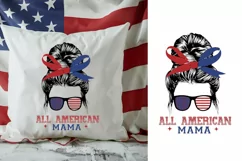 All American Mama SVG, 4th Of July SVG Design Product Image 3