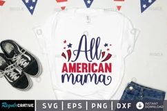 All american mama SVG, 4th of july SVG Design Product Image 1