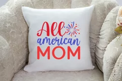 All American Mom SVG Design,American Family SVG Product Image 3