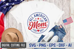 All American Mom SVG File | 4th of July SVG Product Image 2