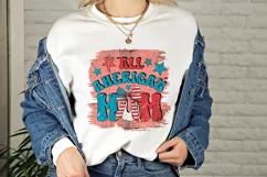 All American MOM Sublimation | 4th of July Retro Print Product Image 2