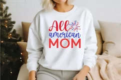 All American Mom SVG Design,American Family SVG Product Image 2