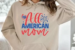 All American MOM SVG, Motherhood SVG, American mama SVG Product Image 2