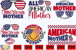 All American Mother SVG | American Mother SVG | Mother SVG Product Image 1